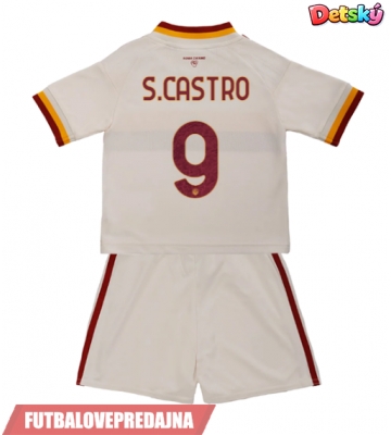 Lacne Dětský Futbalové dres AS Roma Santiago Castro #9 2026-27 Krátky Rukáv - Preč (+ trenírky)